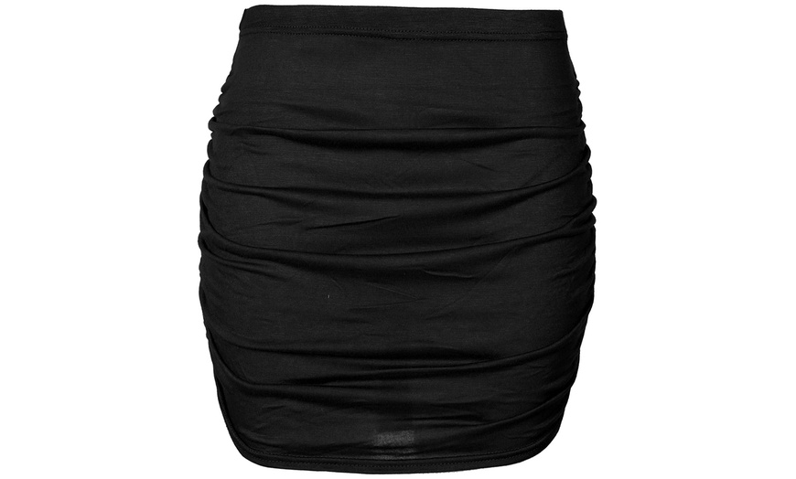 Image 2: Side Ruched Mini Skirt