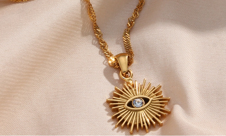 Image 3: Evil Eye Pendant Necklace