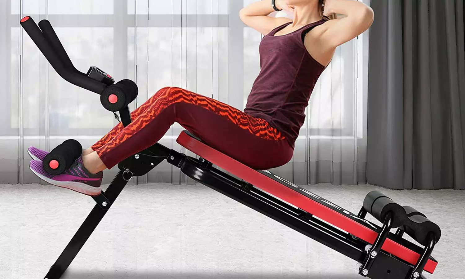 Appareil d'entraînement professionnel pour les abdominaux, niveau de résistance réglable - Second Medium