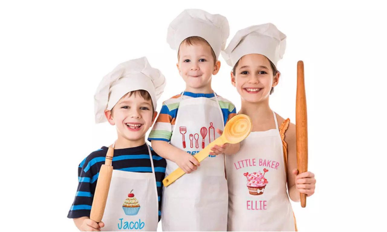 Little Chefs, Big Style: Kids Personalised Name Aprons from Decomatters (Up to 75% Off) - Primary Image