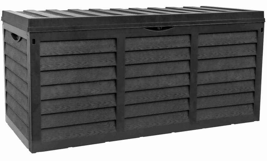 Image 2: Black Outdoor Plastic Storage