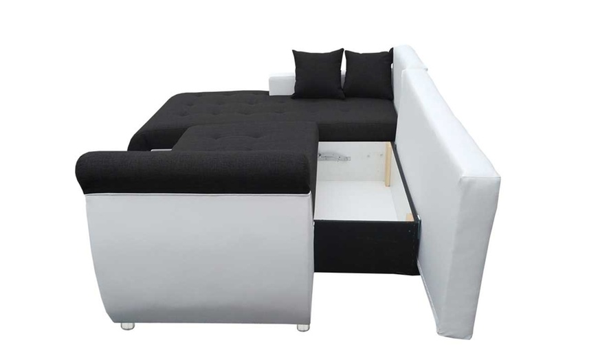 Image 7: Four-Seater Sofa Bed with Storage