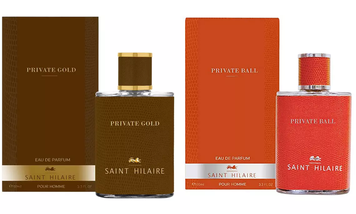 Eaux de parfum 100 ml pour homme de Saint Hilaire, Private Gold et Private Ball - Primary Image