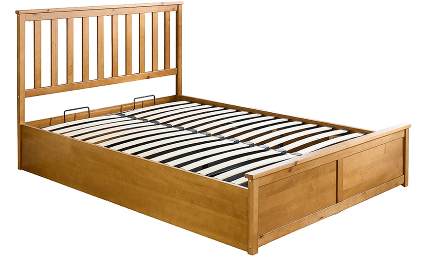 Image 18: Wooden Ottoman Bed Frame with Optional Bonnell Spring or Pocket Spring Mattress