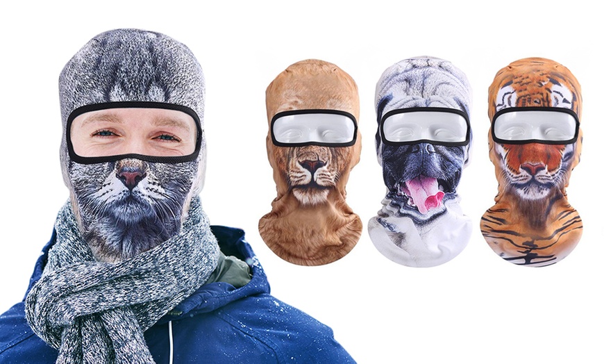 Image 1: Animal Ski Mask