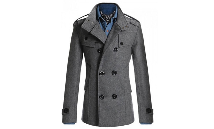 Image 5: Men's Double-Breasted Coat