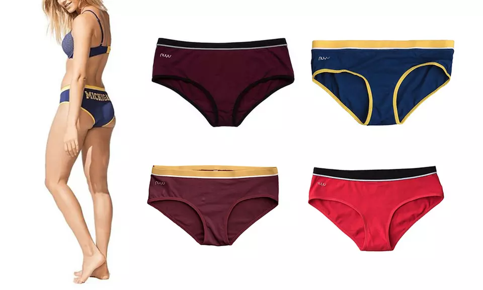 Nuyu NCAA Women's Boyshorts with Vintage Screenprint - Primary Image