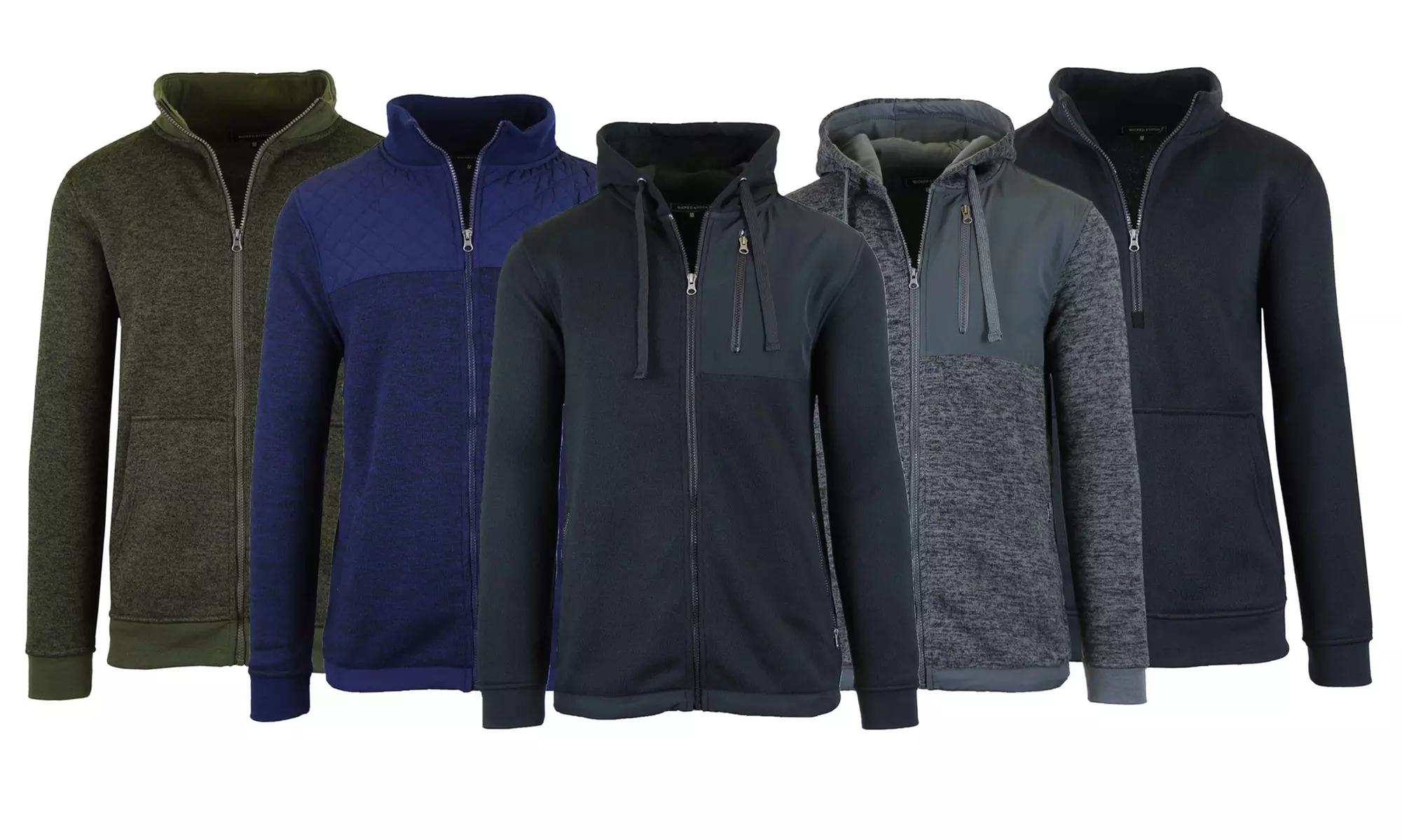 Men's Marled Zip Hoodie Pullover Fleece-Lined Sweater (S-2XL) - Primary Image