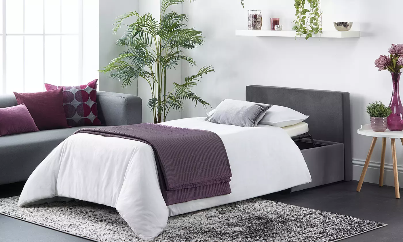 Folding Single Guest Bed with Orthopaedic Reflex Foam Mattress - Primary Image