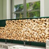 Image 1: Outsunny Metal Firewood Rack Log Holder