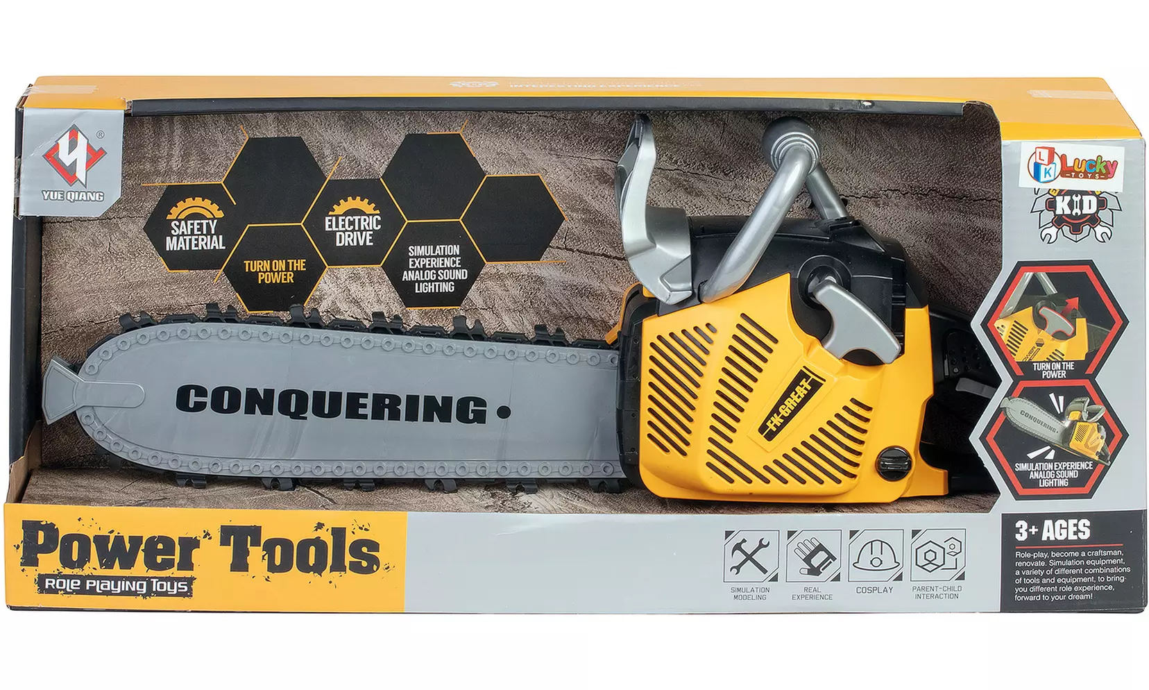 Tronçonneuse avec son et lumière de WDK PARTNER, dès 3 ans - Primary Image