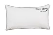 Almohadas de lujo «Plumas», funda 100% algodón blanco, bordado negro, 100% plumas de pato, Sampur - Second Medium