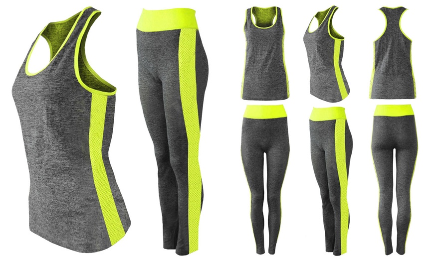 Image 9: Two-Piece Stripe Activewear