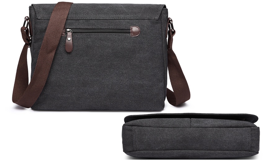 Image 3: Men's Canvas Messenger Bag