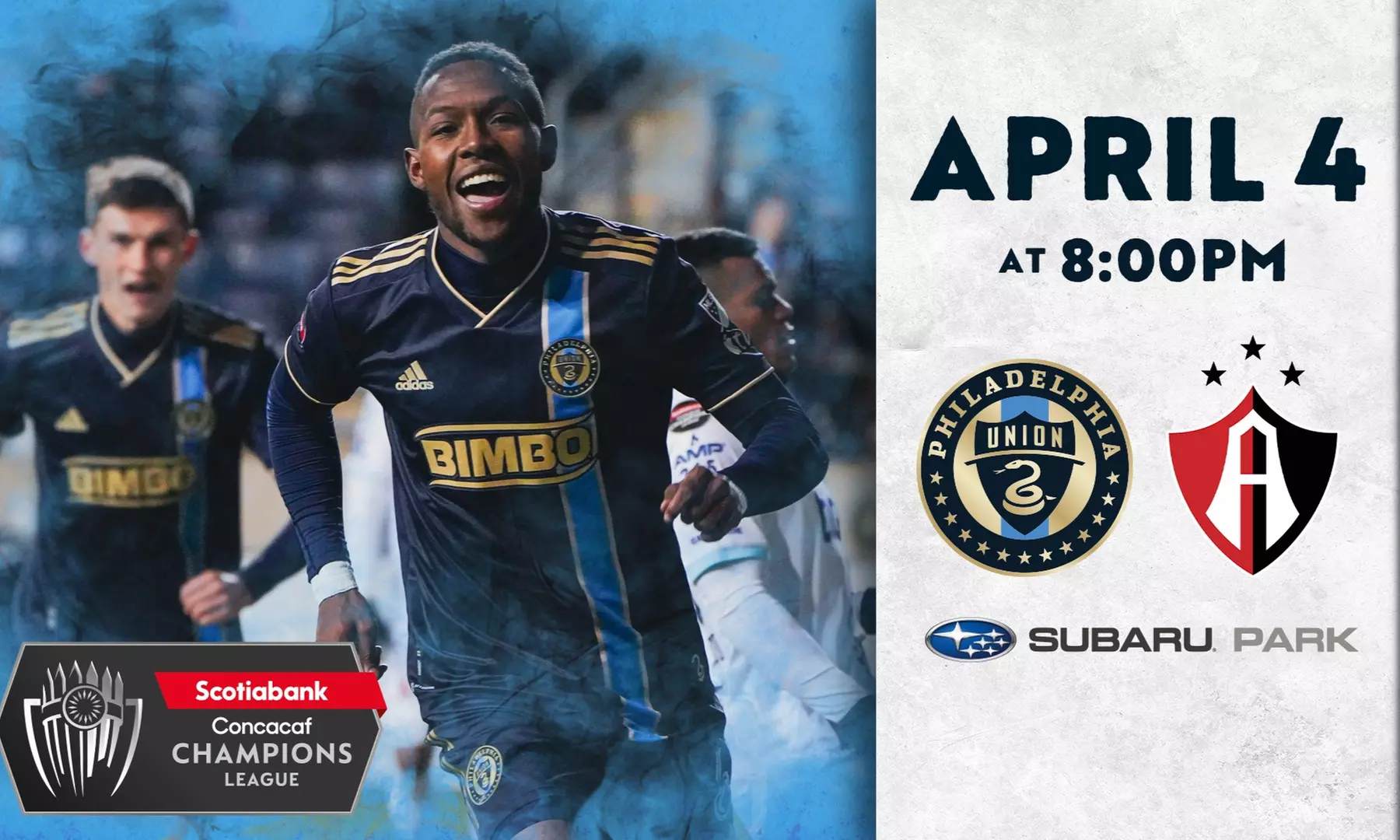 Soccer Match: Philadelphia Union vs Atlas FC on April 4, 2023 at 8:00 p.m. - Primary Image