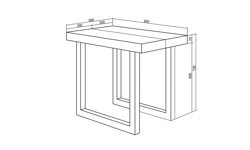 Image 38:  Mesa consola extensible, 140 cm