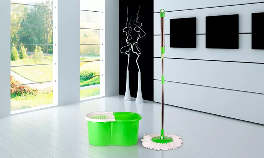 Balai + seau rotatif vert, Magic Mop - Second Medium