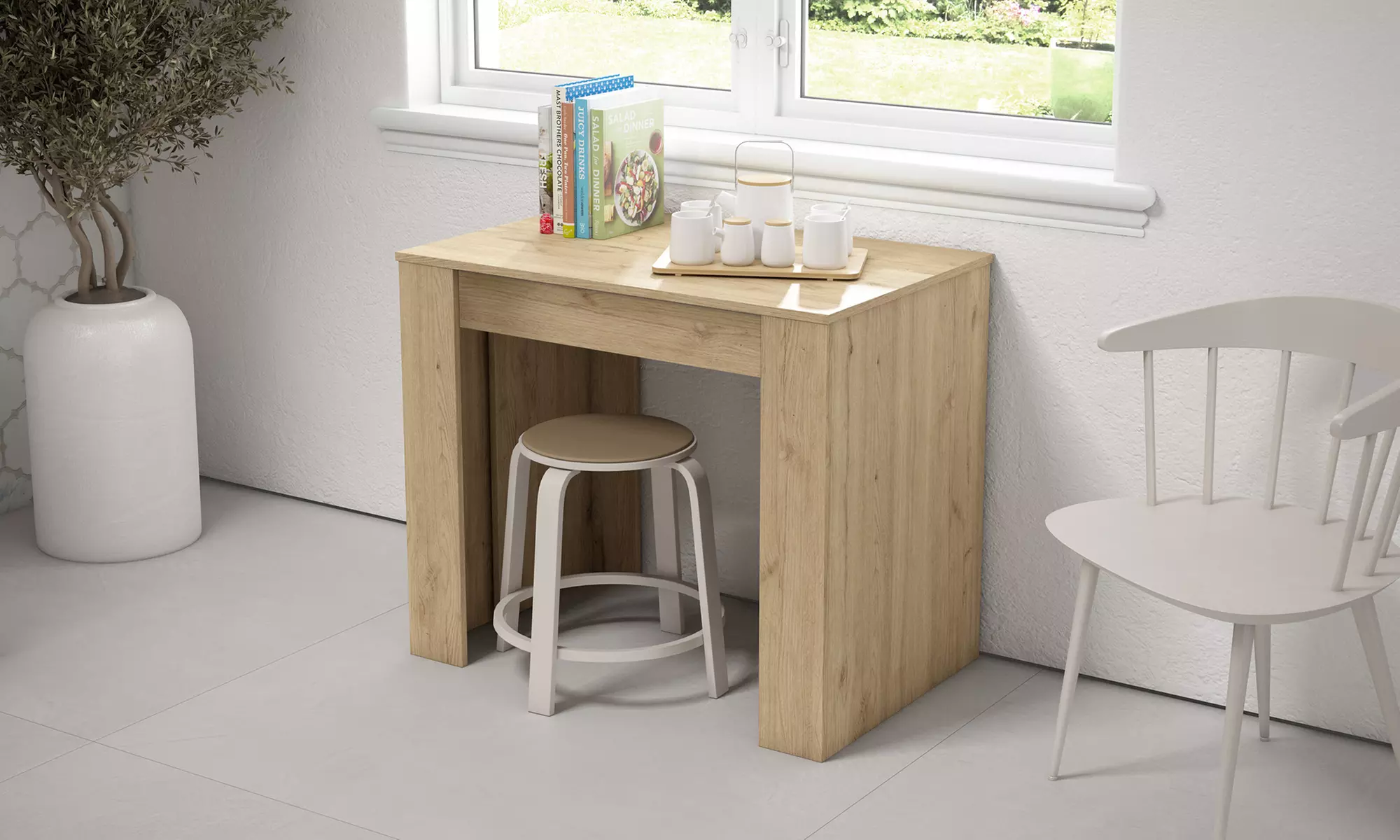 Extendable Console Table for 10 or 12 Diners