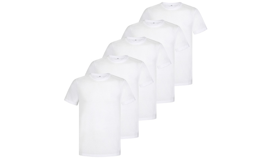 Image 6: Five-Packs of Blu Apparel Men's Crew Neck Plain T-Shirts