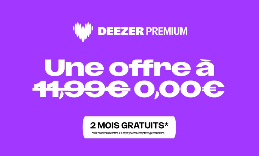 Image 1: Deezer Premium : 2 mois offerts de musique et sans pub