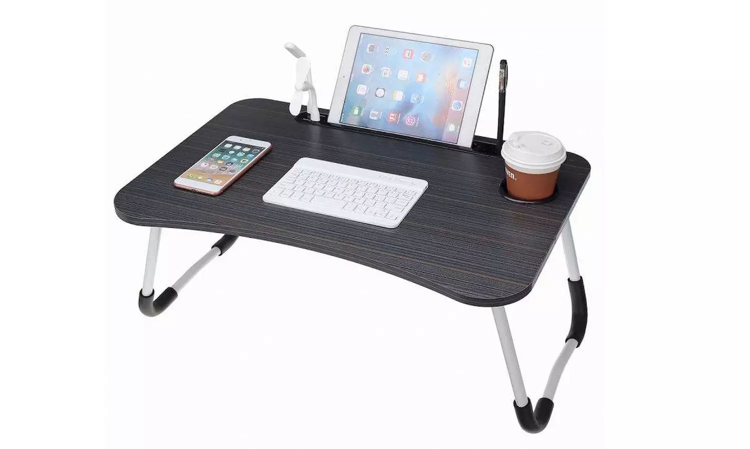 Herzberg Klapptisch mit Becher- und Tablettenhalter