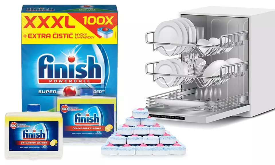 Finish 250ml Dishwasher Cleaner and All-in-One Deep Clean 100 - Primary Image