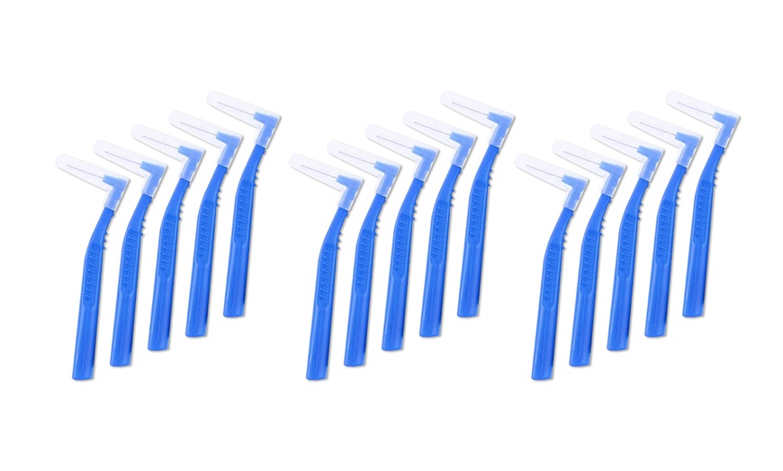 Image 7: One, Two or Three 0.7mm Floss Brush Five-Packs