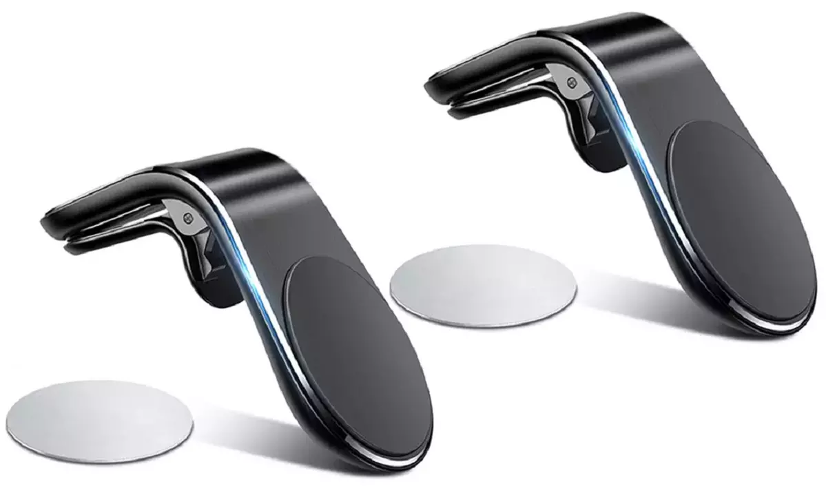 1 ou 2 supports magnétiques pour smartphone et GPS noir - Image 5