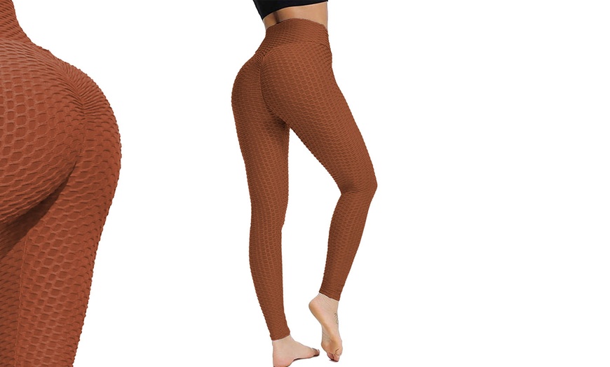 Image 6: Honeycomb Textured Leggings