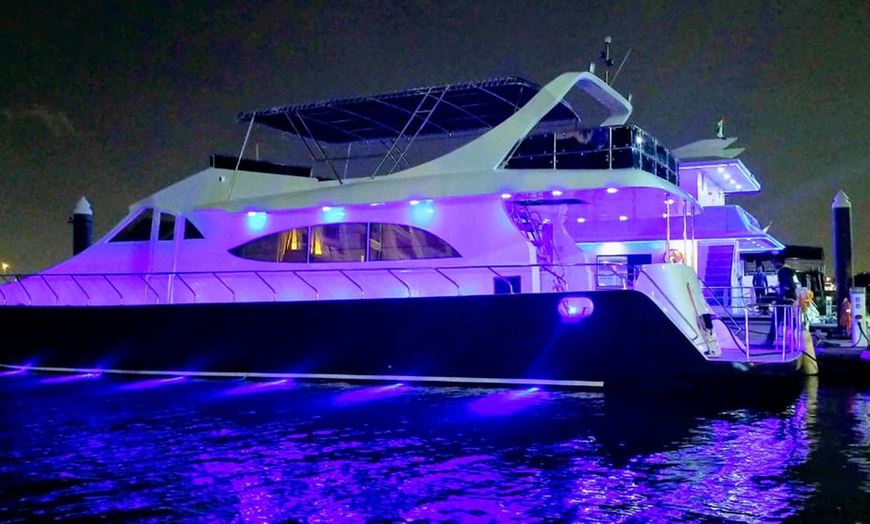 Image 3: Embark on a Luxury Dubai Marina Yacht Cruise at Media Waves Yachts!