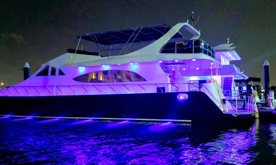 Embark on a Luxury Dubai Marina Yacht Cruise at Media Waves Yachts!