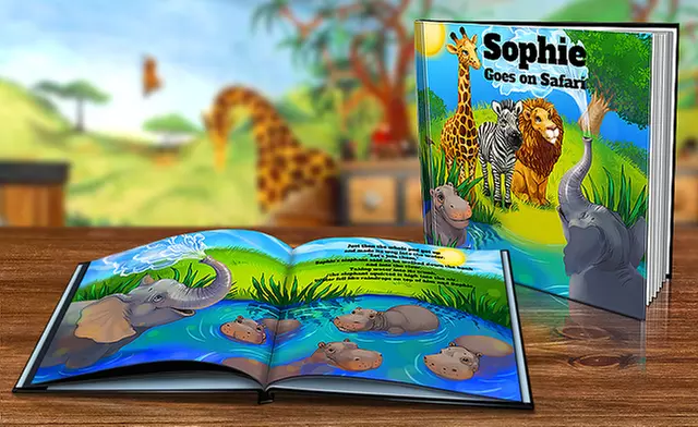 Personalized Hardcover or Softcover "The Safari" Story Books (Up to 67% Off). Three Options Available. - Primary Image
