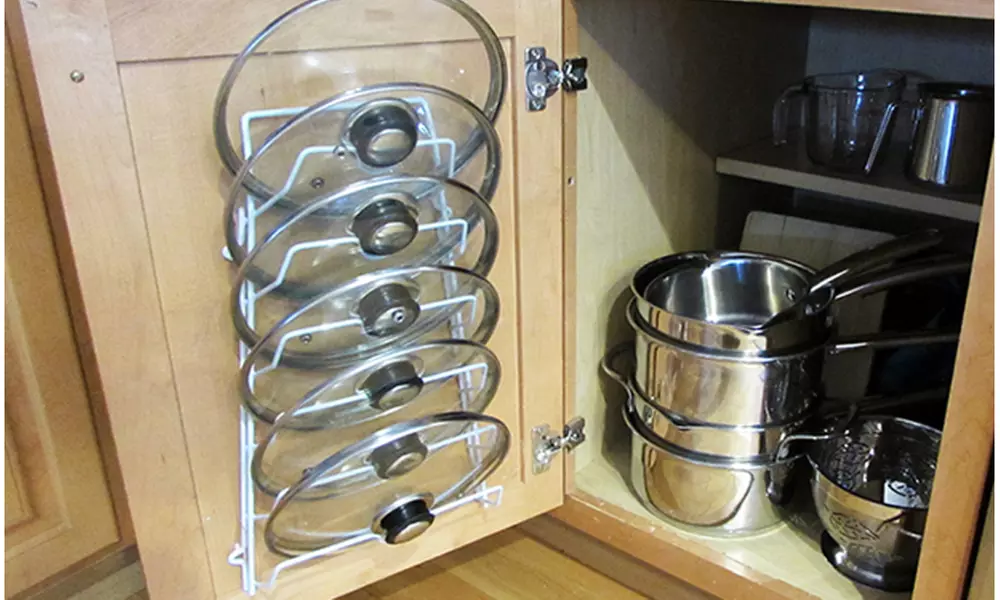 Evelots Storage Rack for Pot and Pan Lids - Primary Image