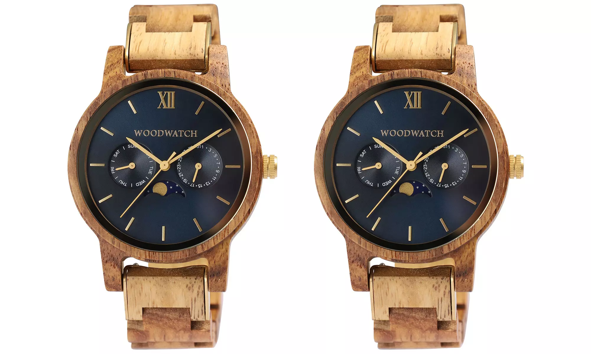 1x, 2x oder 3x WoodWatch Sailor Holz-Armbanduhr