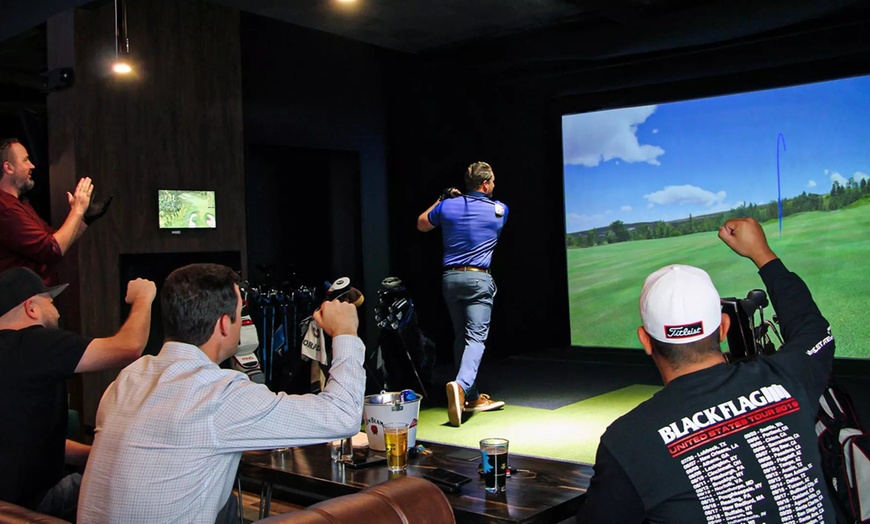 Image 1: Up to 78% Off Golf Simulator Fun at Loft18 - Mandeville
