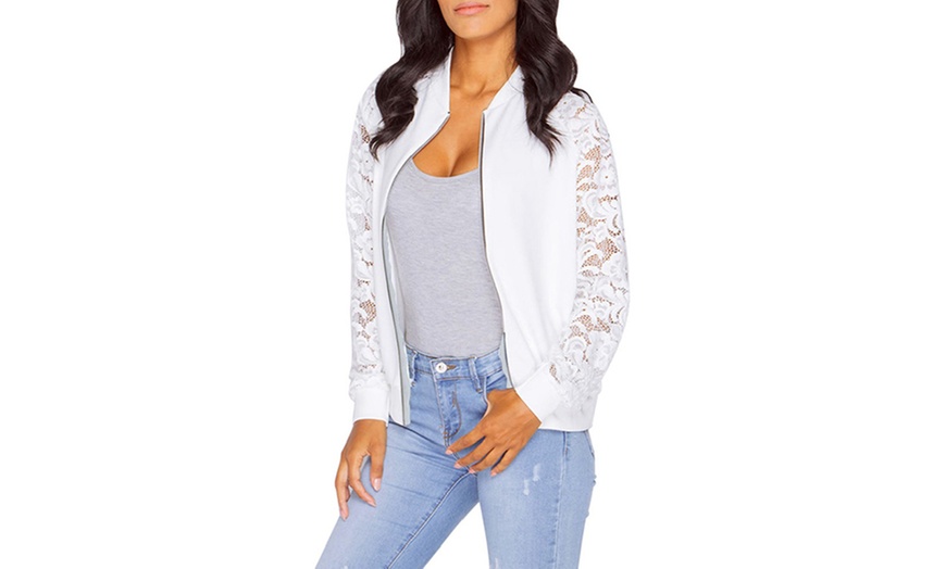 Image 2: Women's Lace Sleeve Jacket