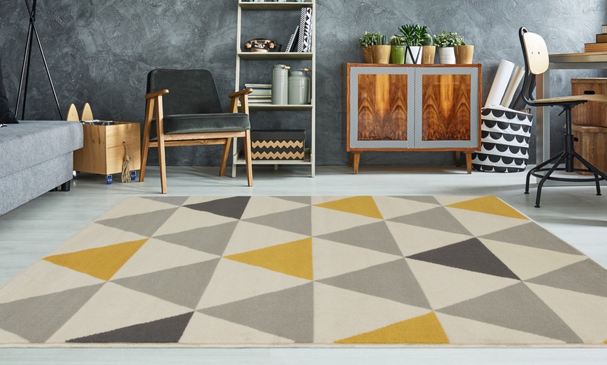 Image 2: Modern Ochre Rug