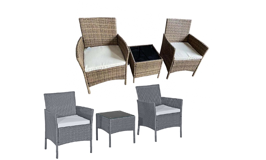 Image 1: Rattan-Effect Furniture Set