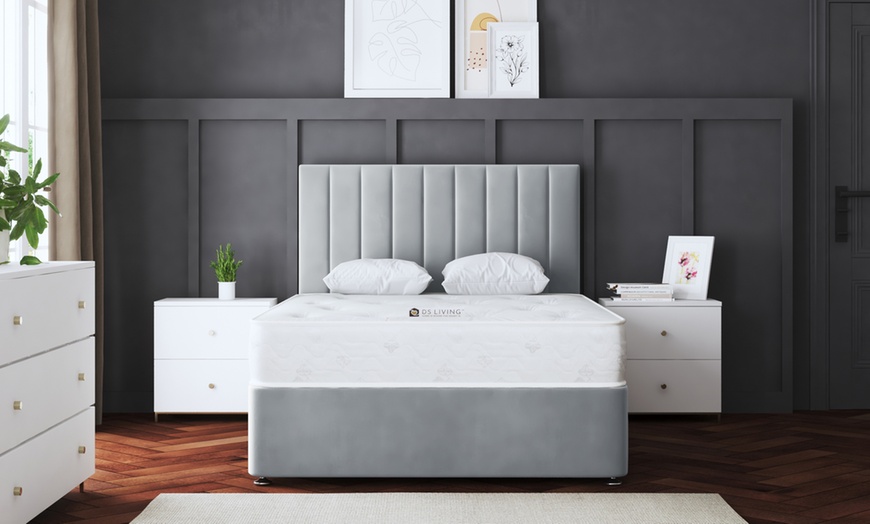 Image 13: Amelia Panel Divan Bed with Two Drawers with an Optional Mattress