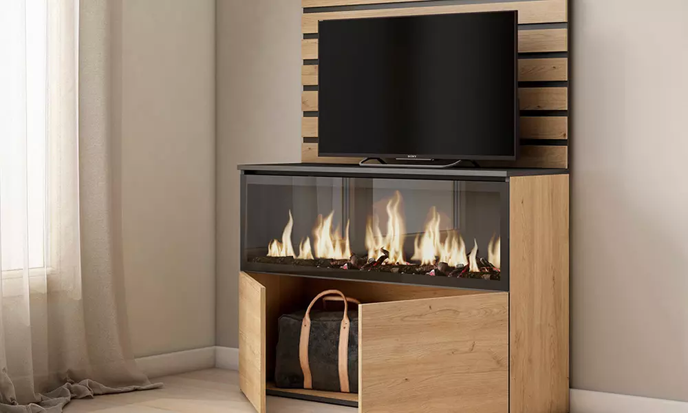 Sideboard mit LED-Elektrokamin