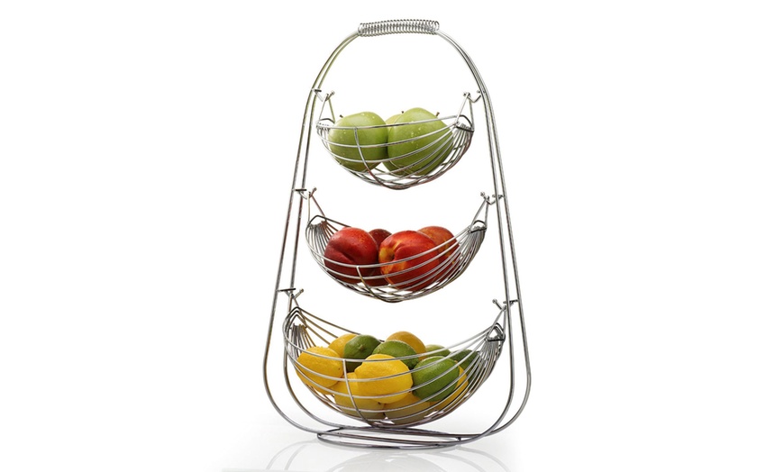 Image 5: Multi-Tier Chrome Fruit Hammock