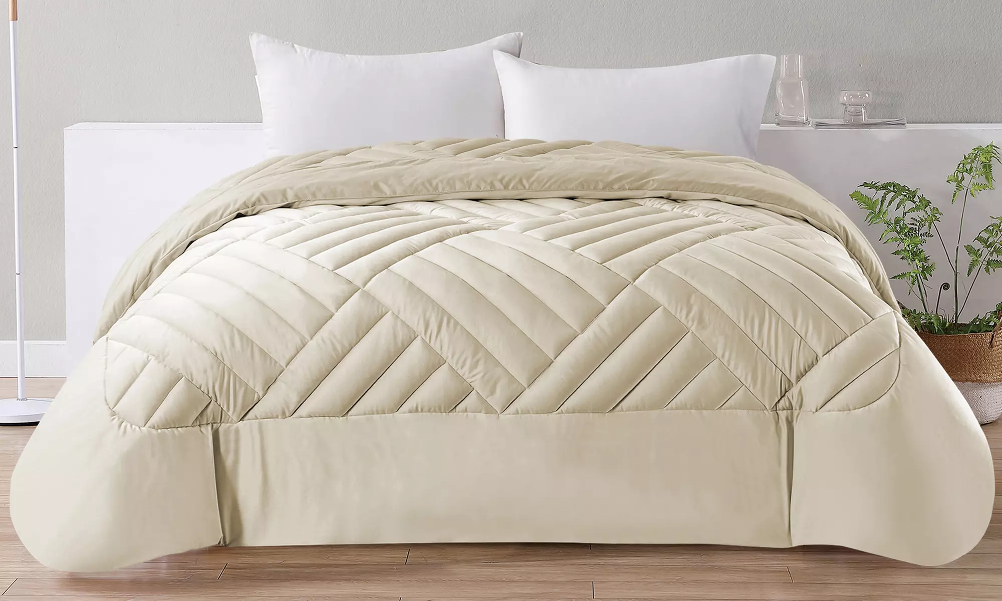 Couette double effet velours