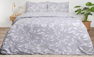 Leaf Print Reversible Duvet Set