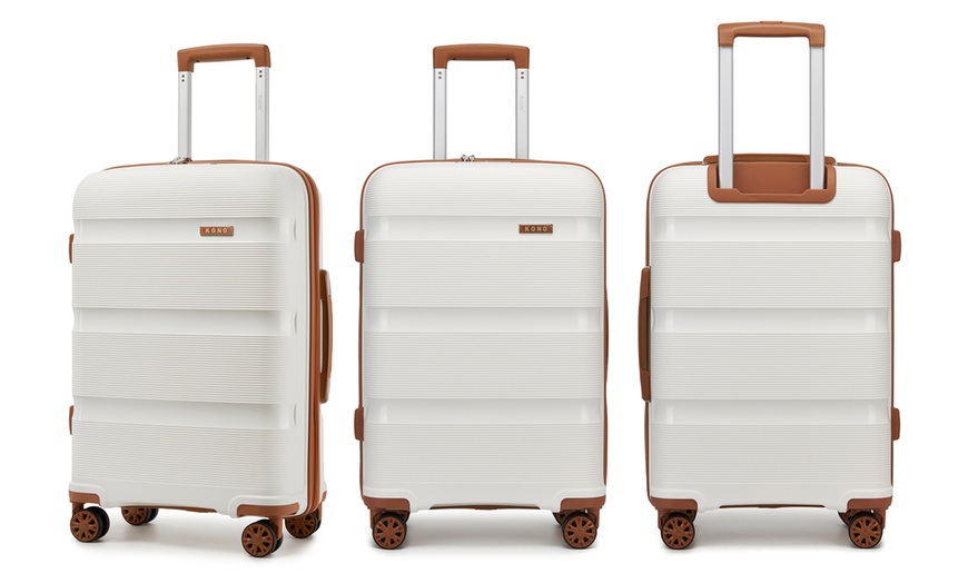 Image 5: Kono 6-Piece PP Hardshell TSA Lock Suitcase Set
