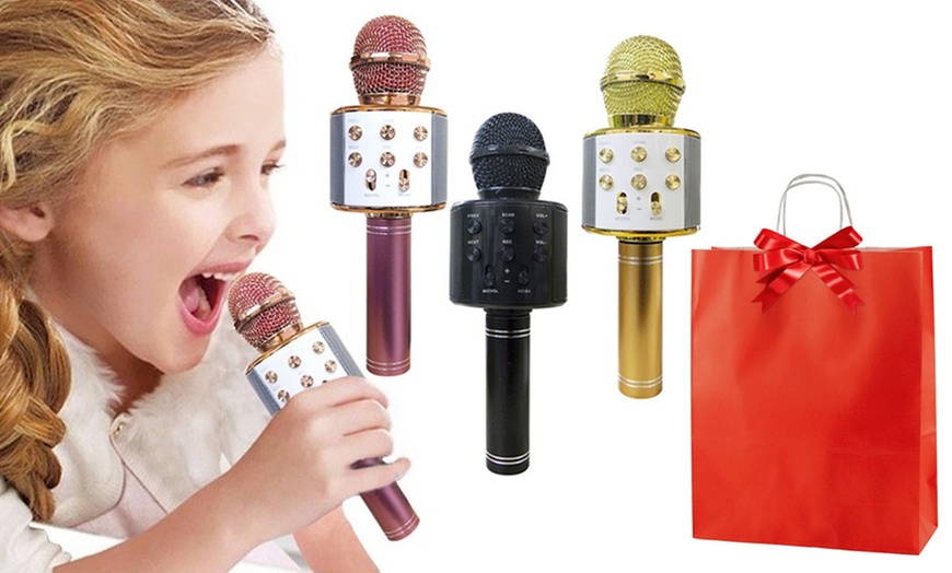 Image 1: Micrófono de karaoke, con embalaje para regalo