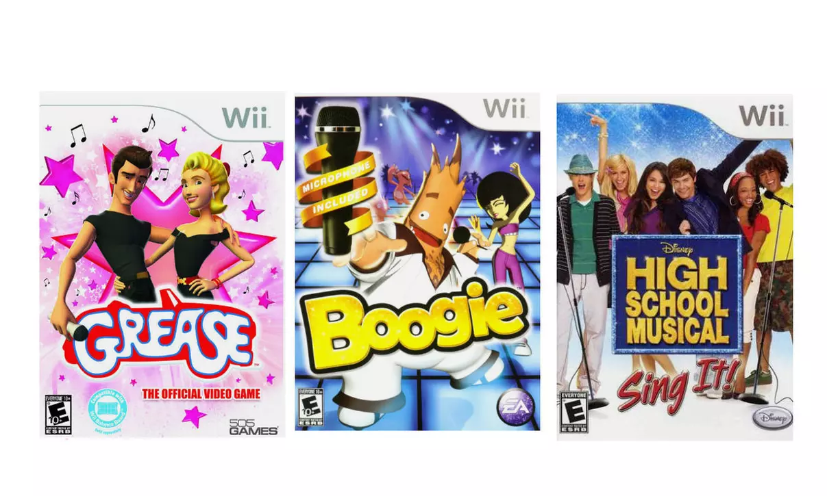 3 Singing Games and Microphone for Nintendo Wii - Primary Image