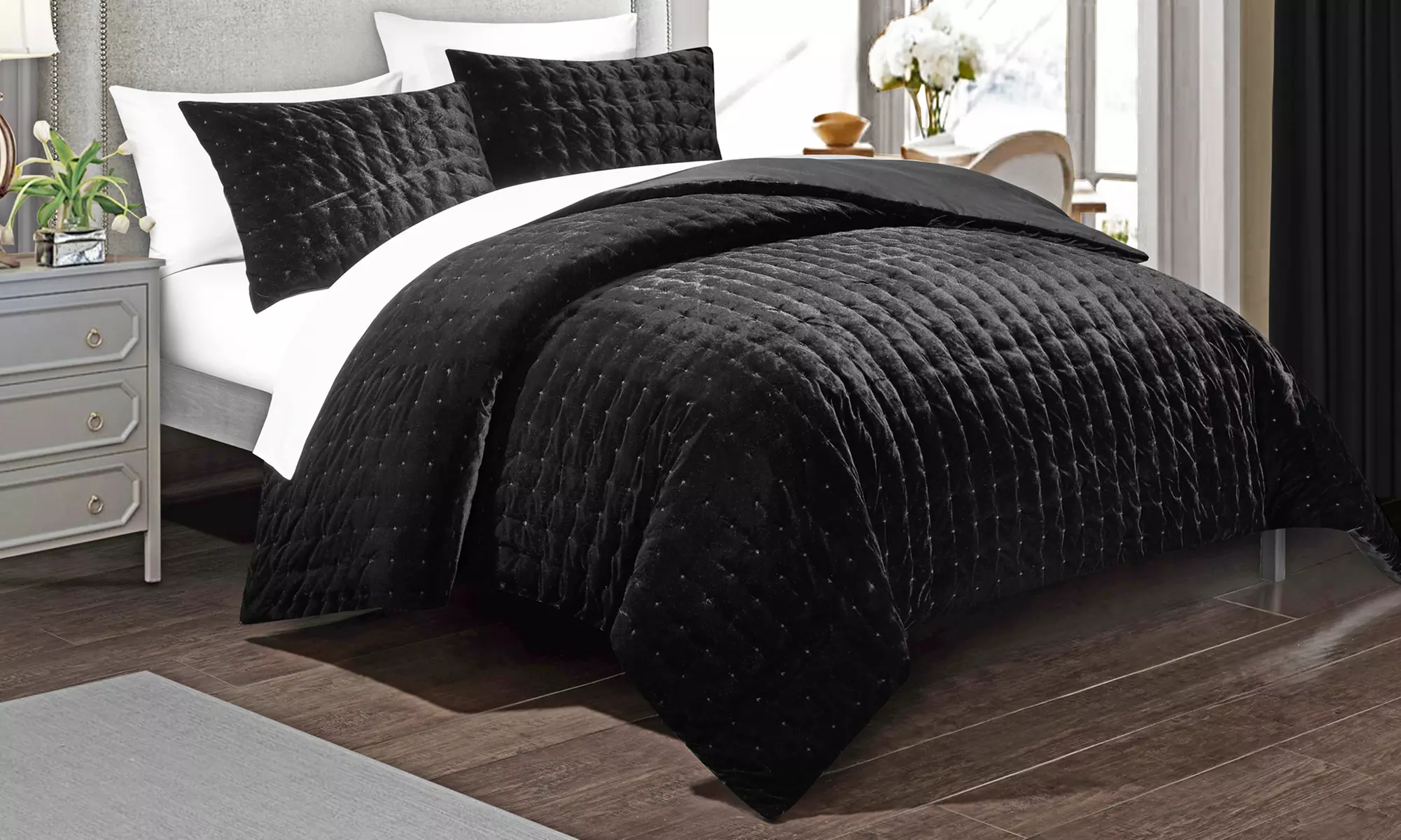 Cheyenne Velvet Comforter Set (3-Piece) - Image 4