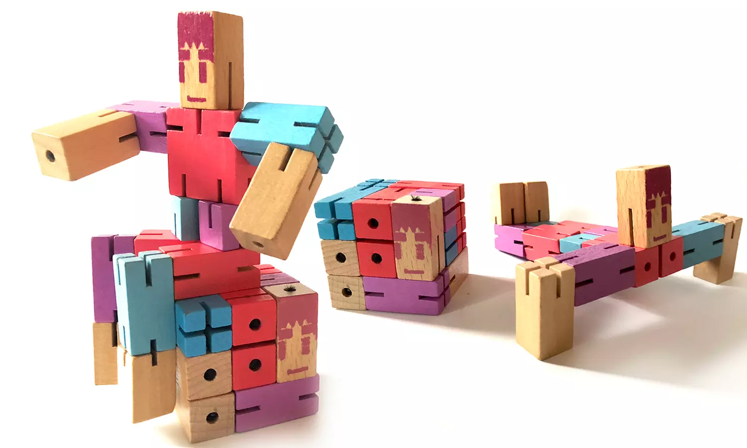 Toyzonkids Brain Teaser Wooden Robot Puzzle Cube - Primary Image