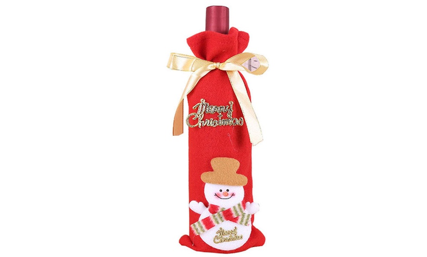 Image 2: Christmas Wine Bottle Holder