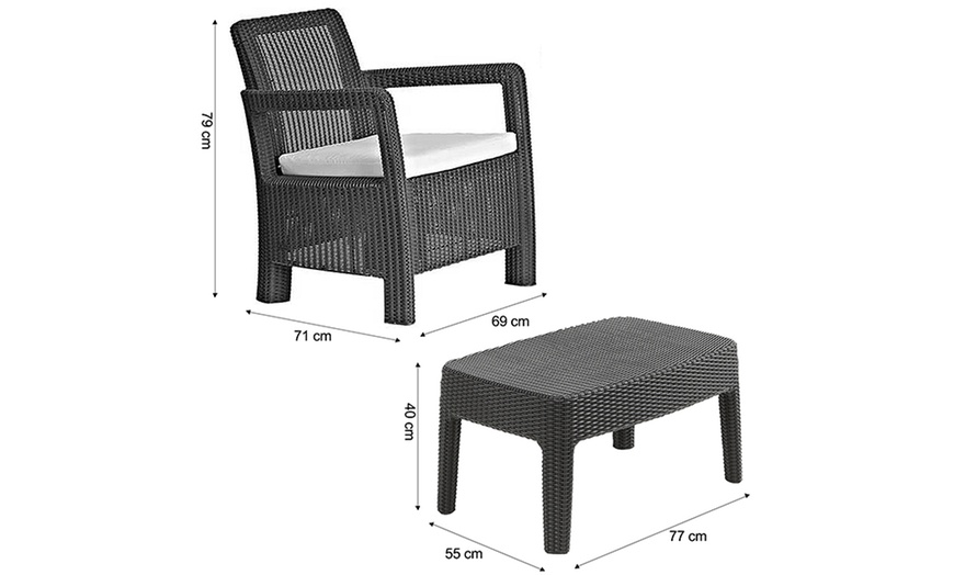 Image 4: Keter Allibert Tarifa Balcony Set